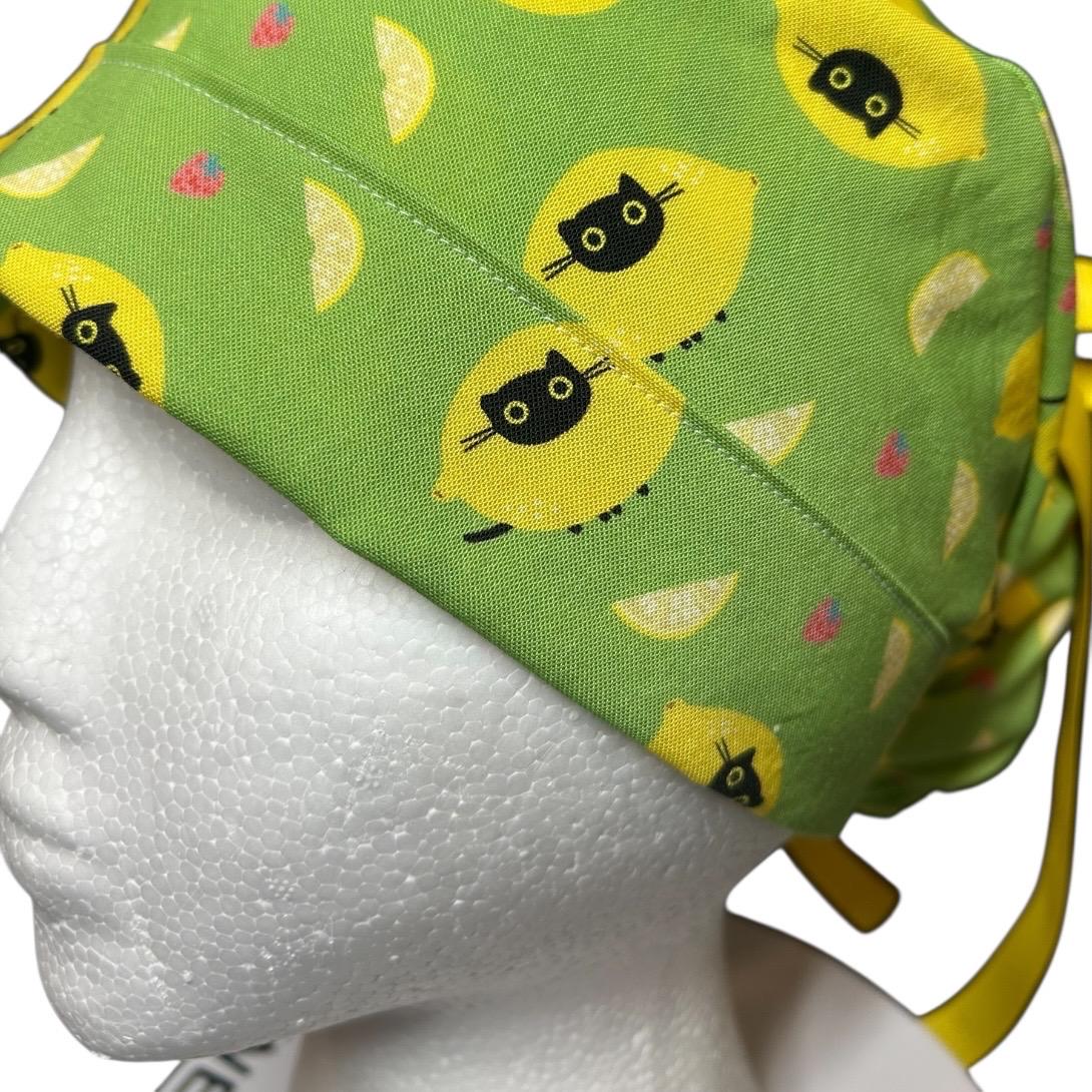 Funny scrub caps for cat lovers | Lemon Cats