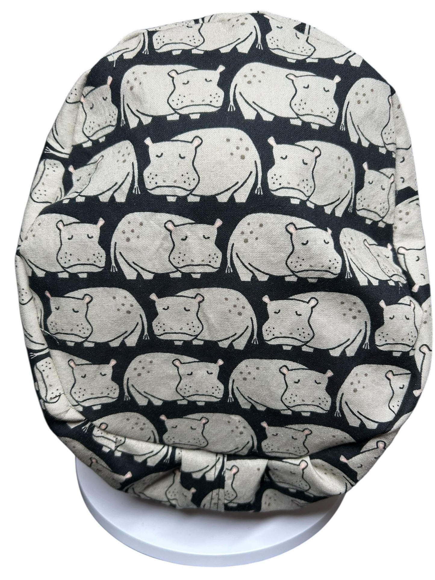 Hippo Euro Scrub Cap | Cotton OR Hat with Satin Lining