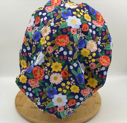 Floral bouffant surgical cap, Rifle Paper Co floral adjustable bouffant, Bonnet Head Designs