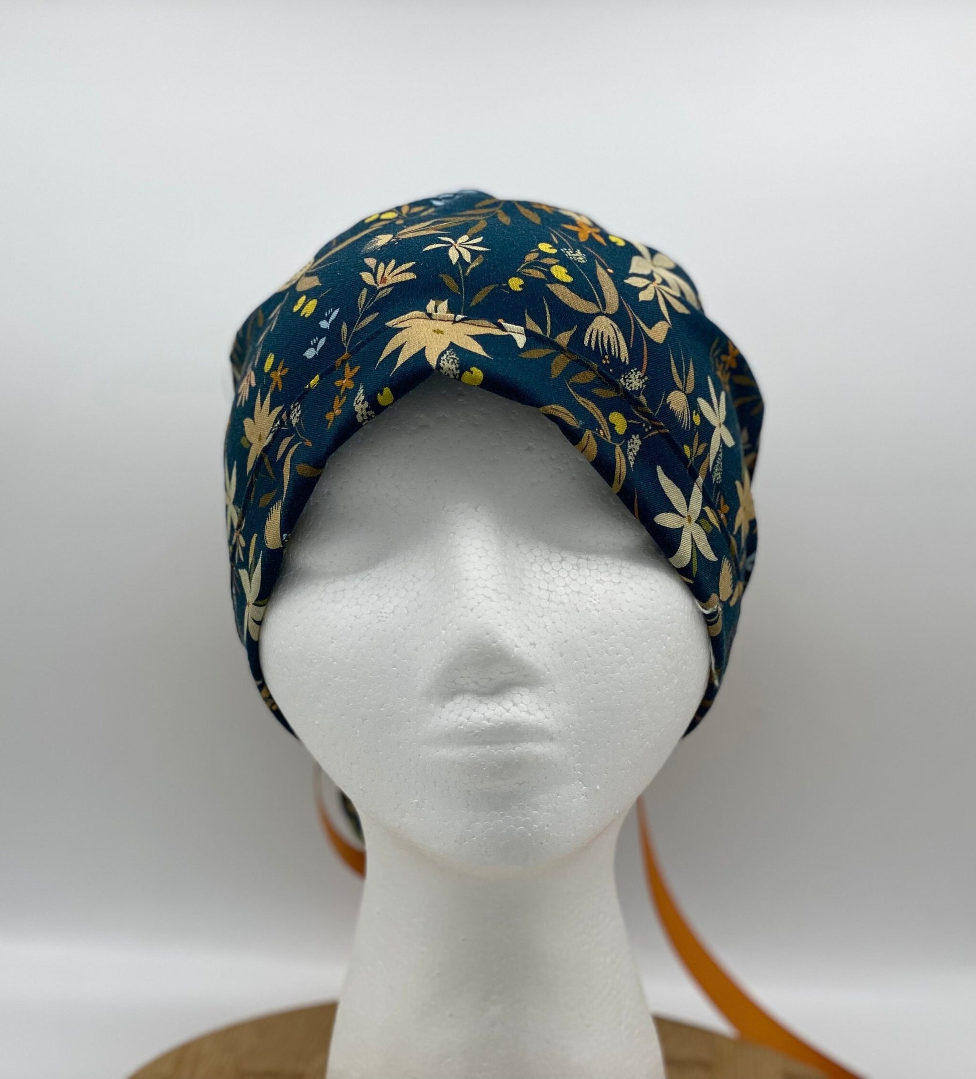 Night swim floral women’s ponytail scrub cap