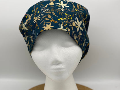 Night swim floral women’s euro scrub cap