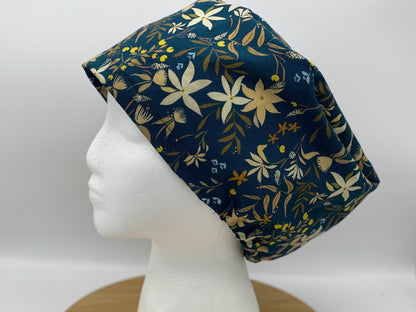 Night swim floral women’s euro scrub cap