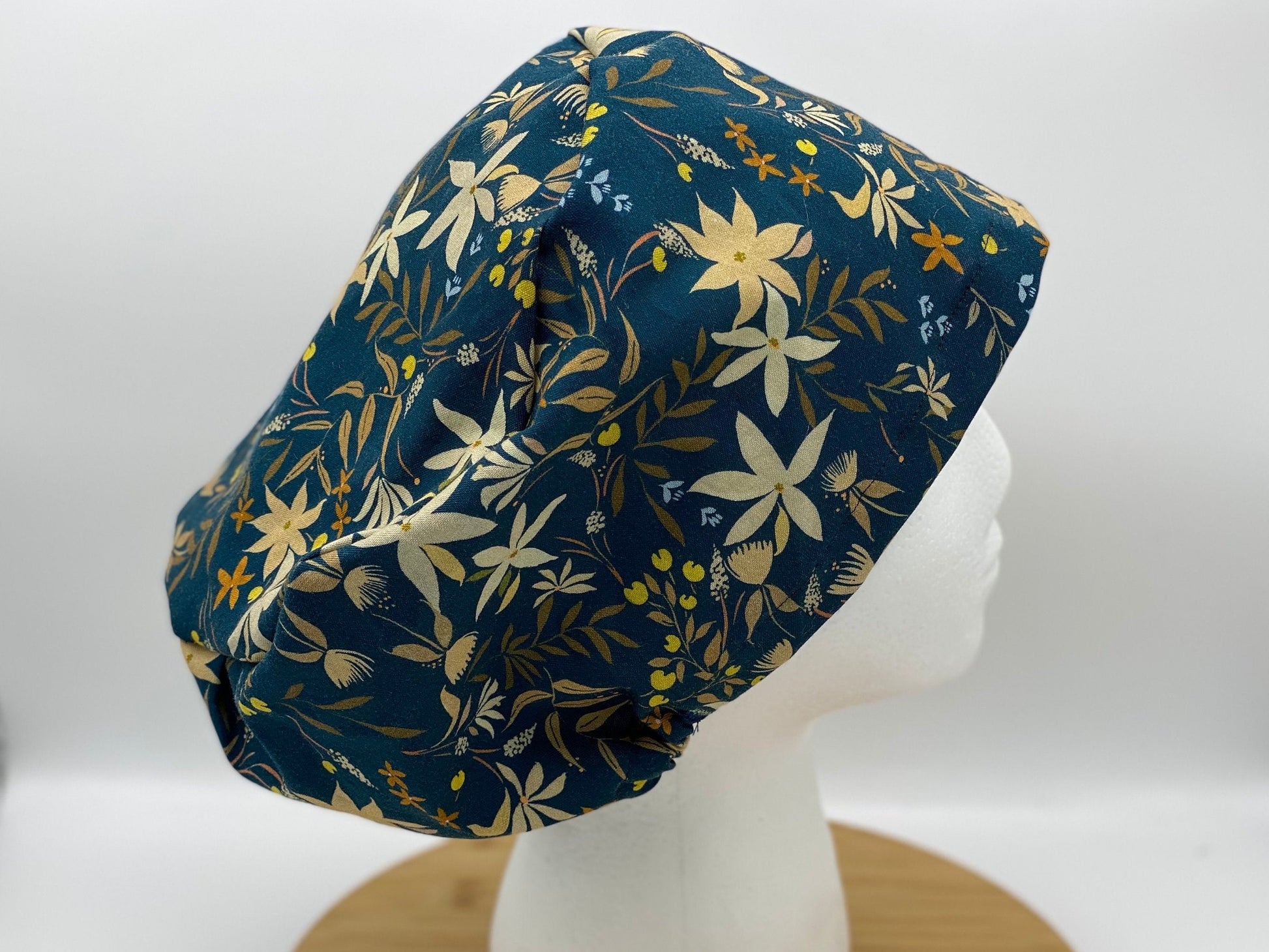 Night swim floral women’s euro scrub cap