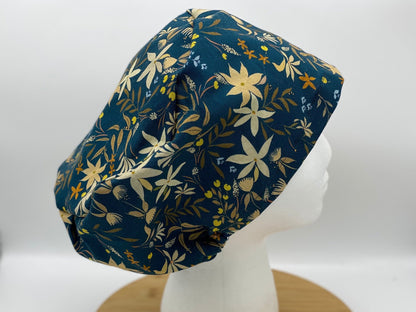 Night swim floral women’s euro scrub cap