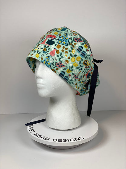 Bakers and chefs ponytail scrub cap