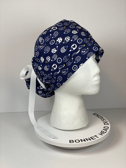 Hedgehog scrub cap, fall scrub cap, hedgehogs scrub hat, Bonnet Head Designs