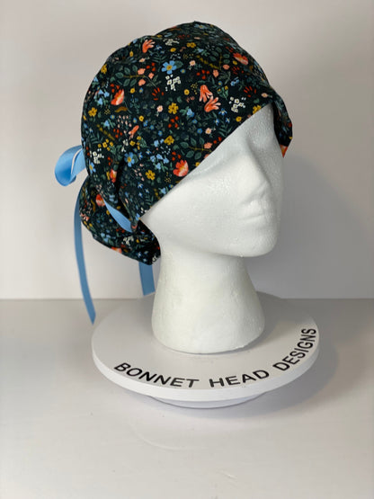 Rifle Paper Co hunter bramble fields scrub cap, nurse gift, doctor gift, Bonnet Head Designs