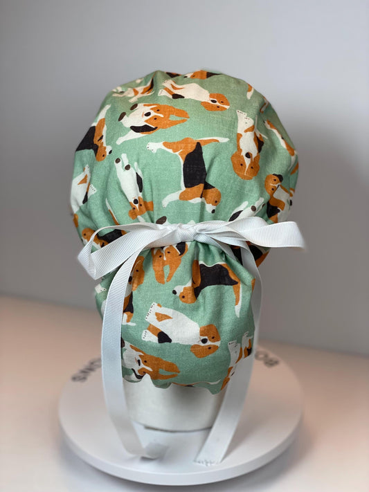 Beagle Dog women’s scrub cap, Bonnet Head Designs