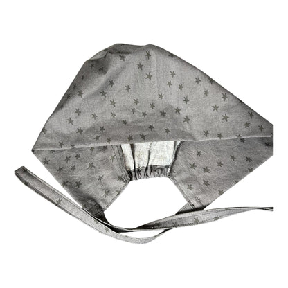 Star Print Surgeon Scrub Hat: Charcoal Gray Men's Scrub Cap