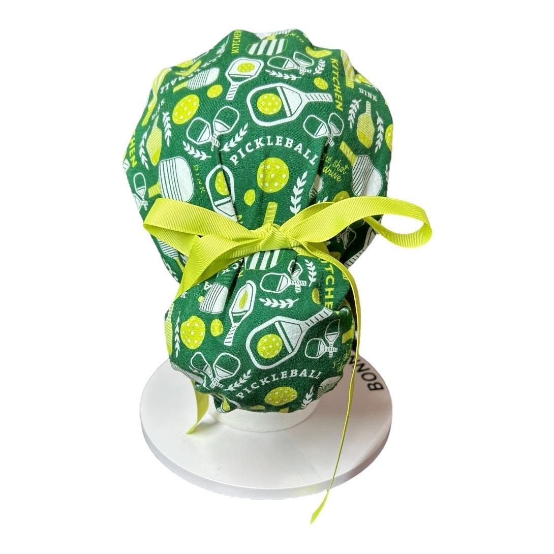 Scrub Caps for Women Pickle Ball | satin lining and mask buttons optional