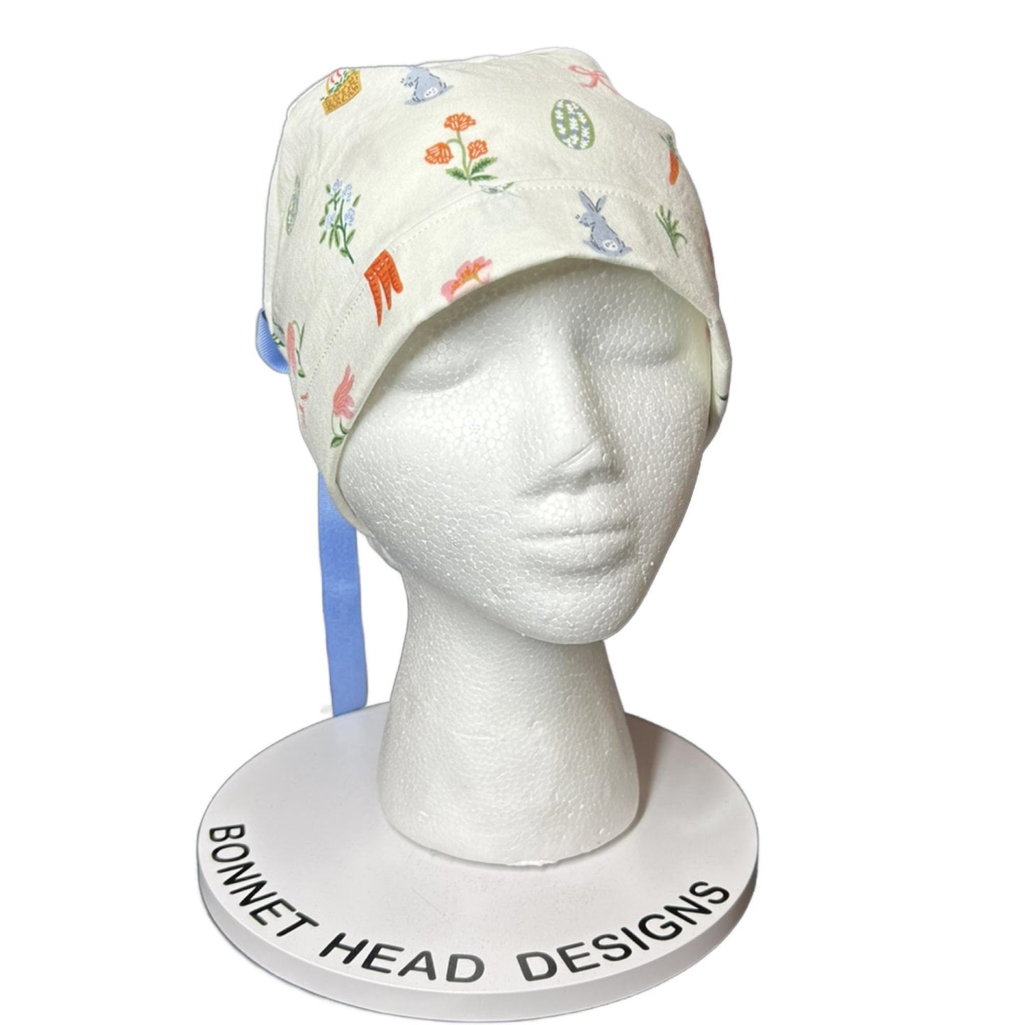 Rifle Paper Co Easter Scrub Cap: Bunny Print Ponytail Hat