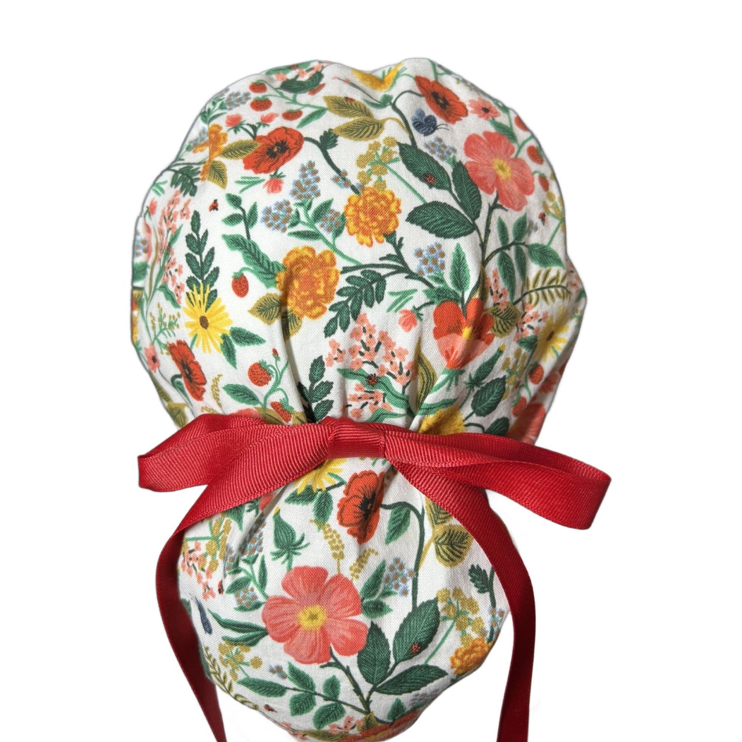 Floral print scrub cap, Rifle Paper Co fabric scrub hat, Camont floral scrub cap, Bonnet Head Designs