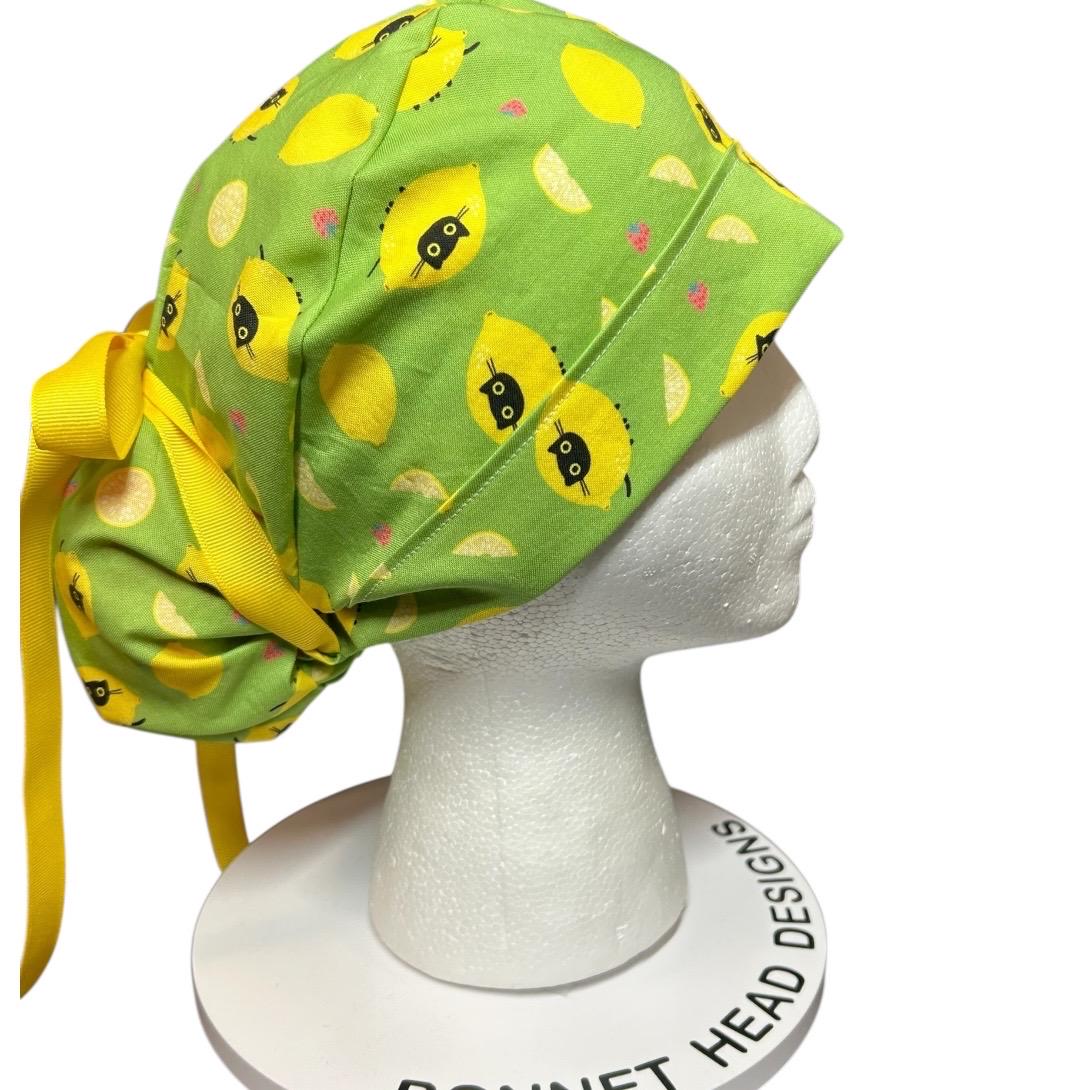 Funny scrub caps for cat lovers | Lemon Cats