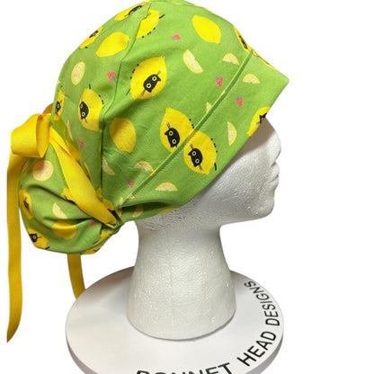 Funny scrub caps for cat lovers | Lemon Cats