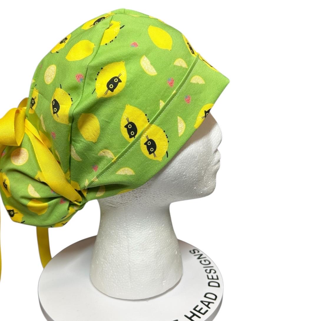Funny scrub caps for cat lovers | Lemon Cats