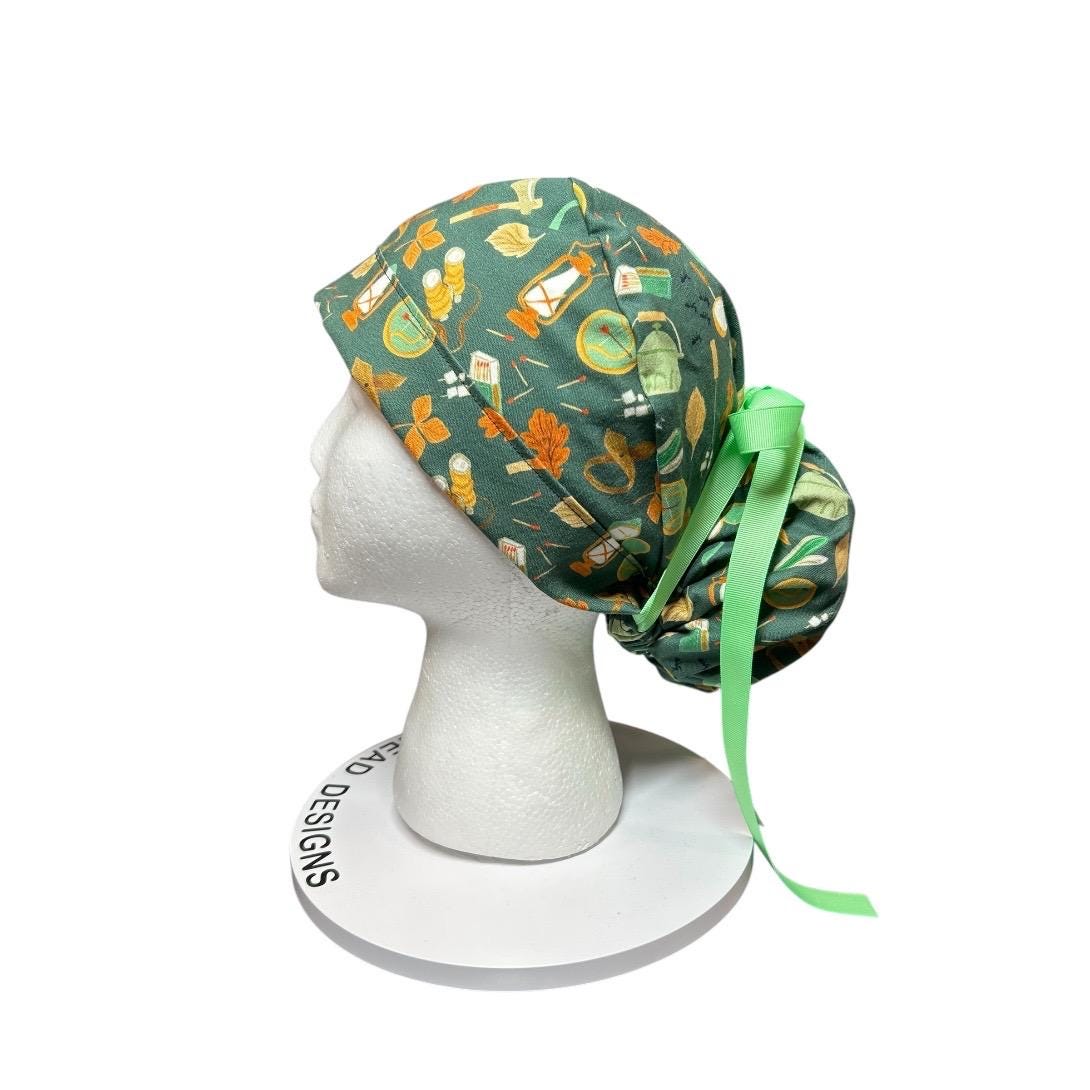 Women's scrub cap: Outdoor Camping Adventures