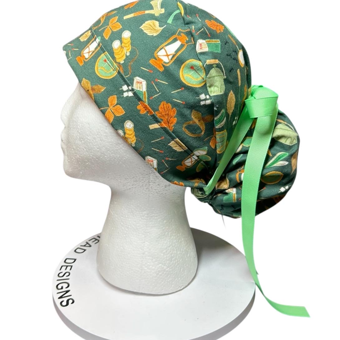 Women's scrub cap: Outdoor Camping Adventures