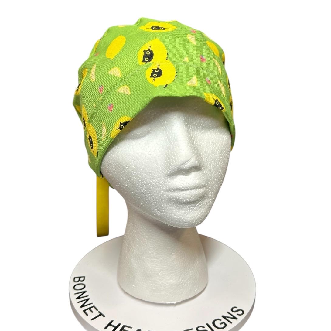 Funny scrub caps for cat lovers | Lemon Cats