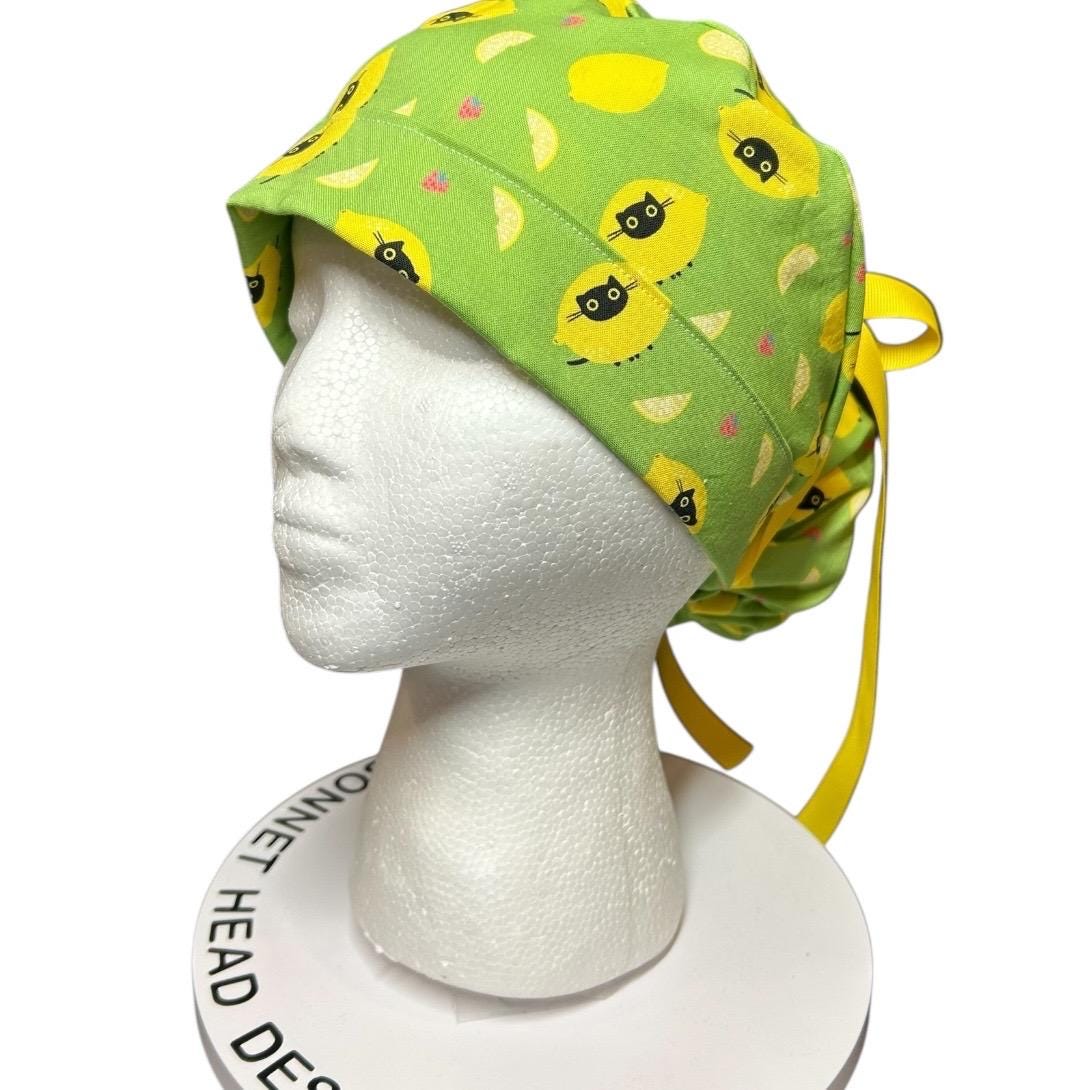 Funny scrub caps for cat lovers | Lemon Cats