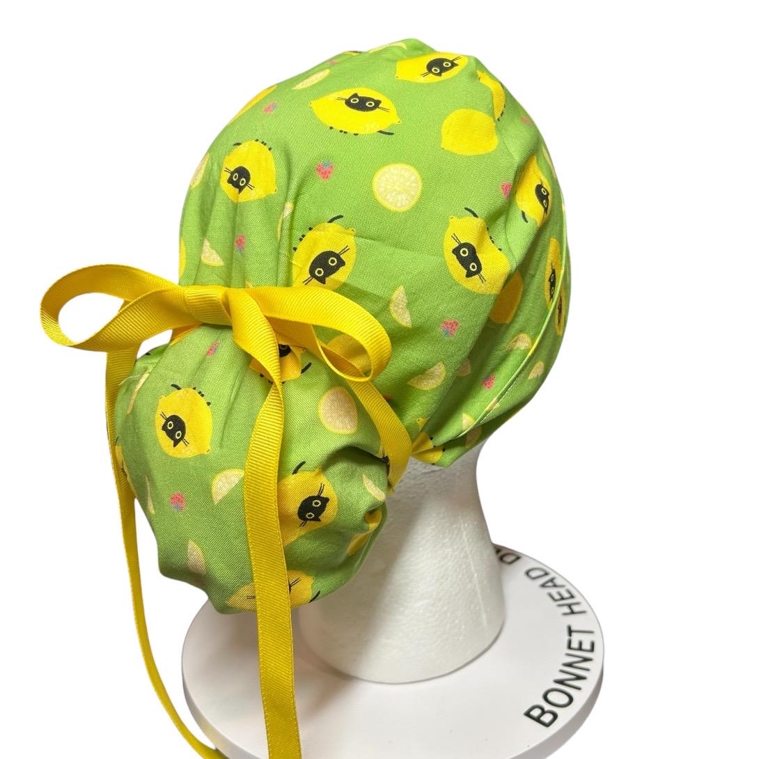 Funny scrub caps for cat lovers | Lemon Cats