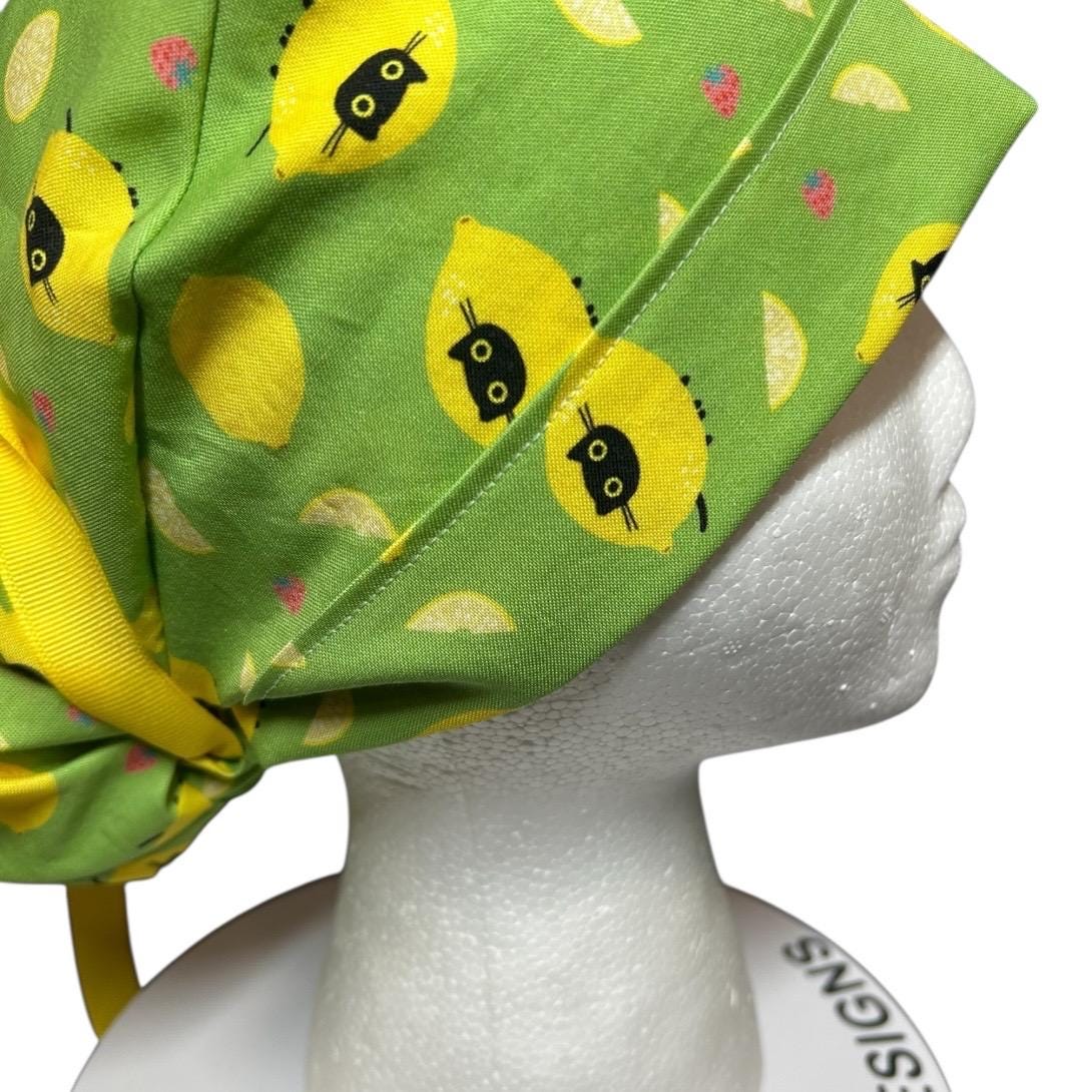 Funny scrub caps for cat lovers | Lemon Cats