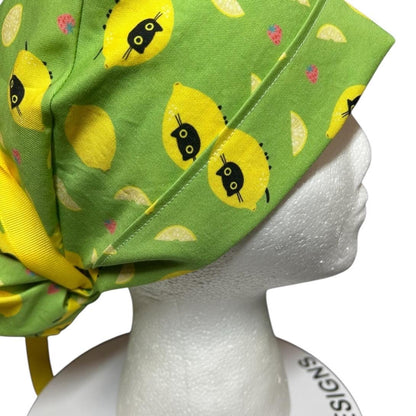Funny scrub caps for cat lovers | Lemon Cats