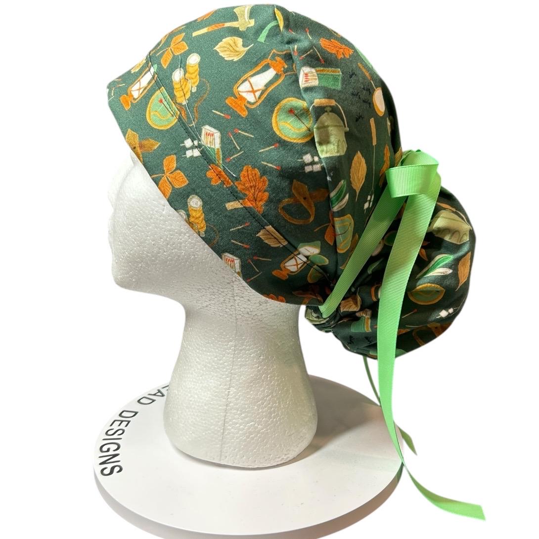 Women's scrub cap: Outdoor Camping Adventures