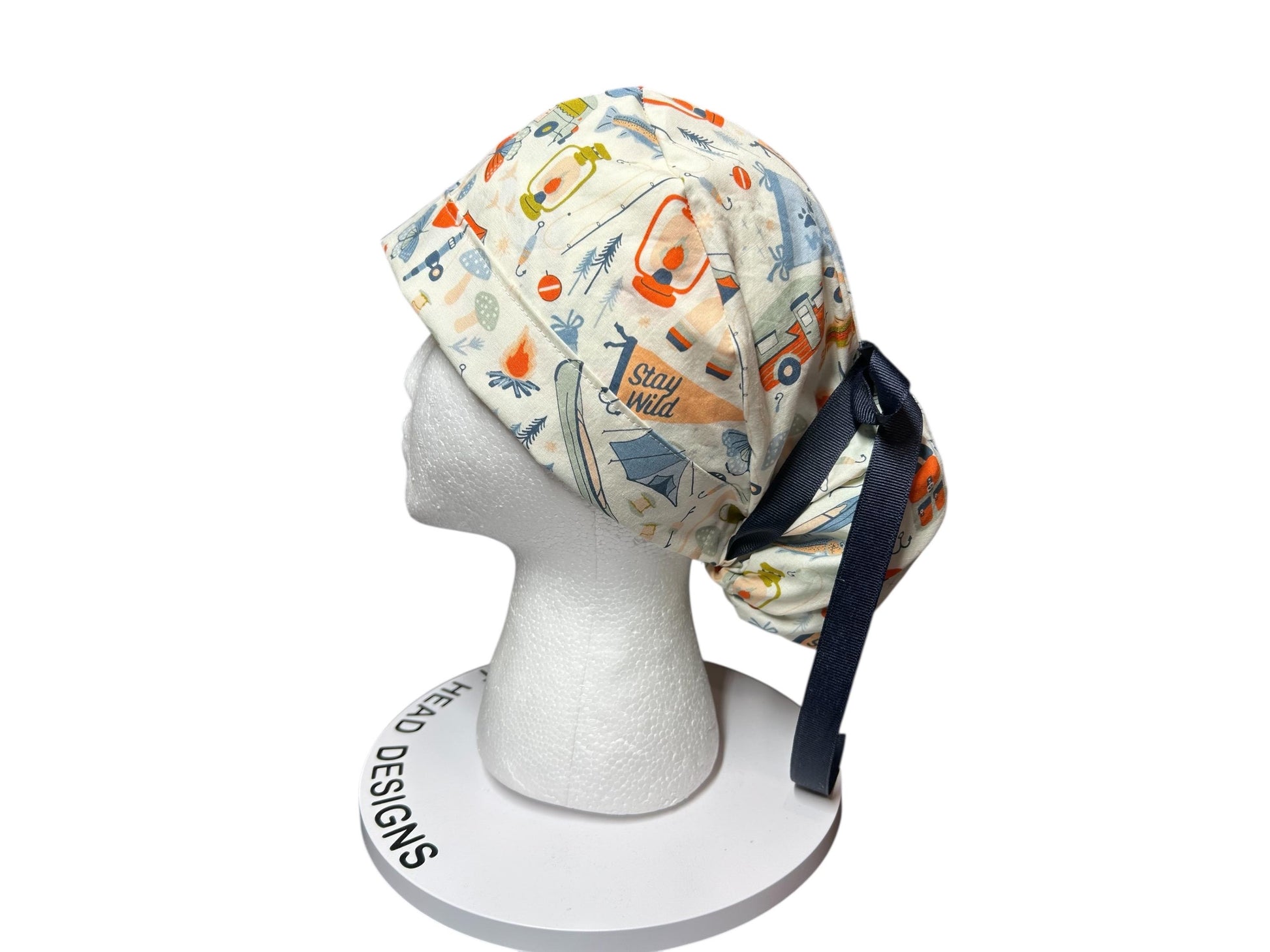 Women’s Camping “Stay Wild” Ponytail Scrub Cap