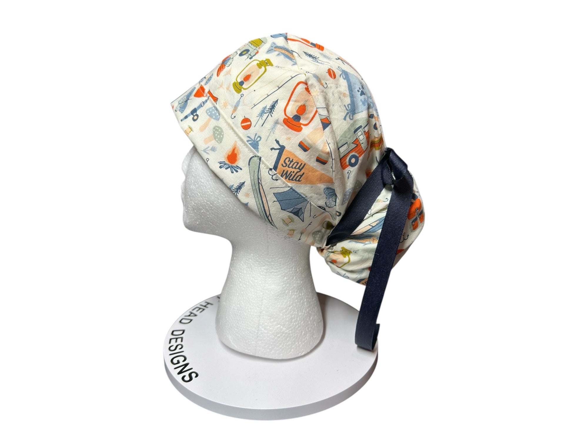 Women’s Camping “Stay Wild” Ponytail Scrub Cap
