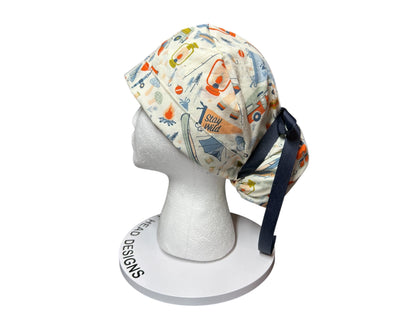 Women’s Camping “Stay Wild” Ponytail Scrub Cap