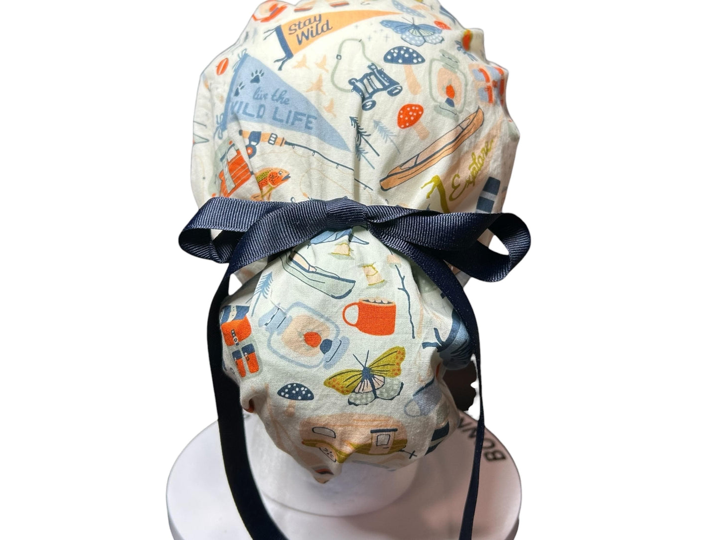 Women’s Camping “Stay Wild” Ponytail Scrub Cap