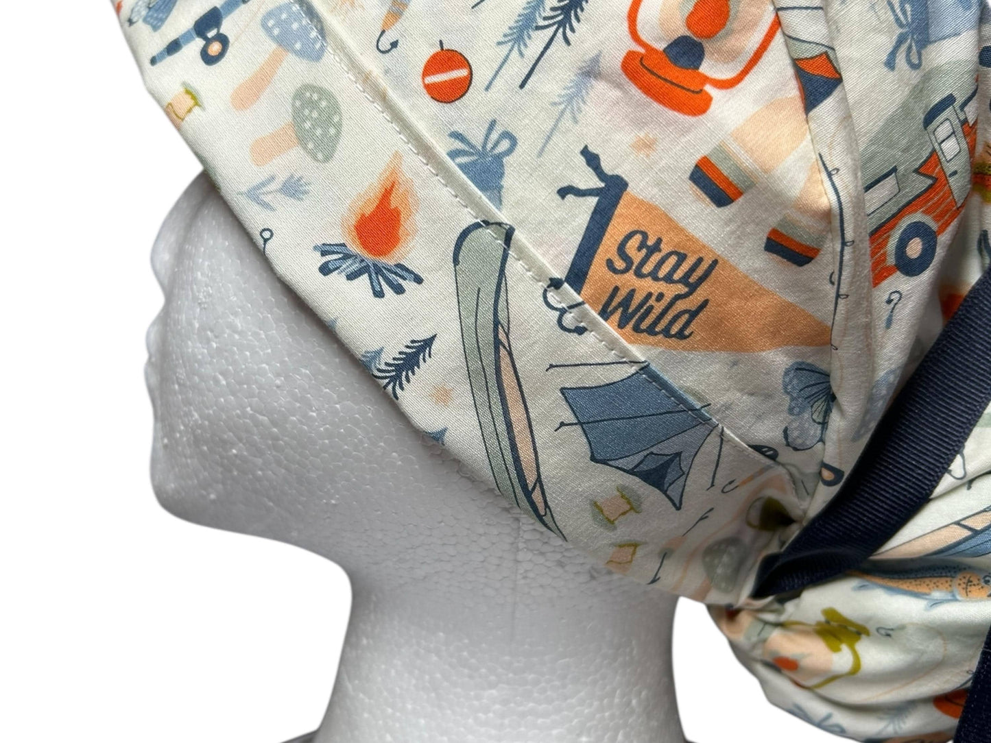 Women’s Camping “Stay Wild” Ponytail Scrub Cap