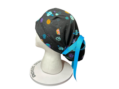 Scrub caps for women: Outerspace theme