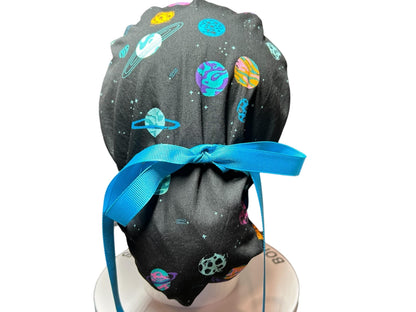 Scrub caps for women: Outerspace theme