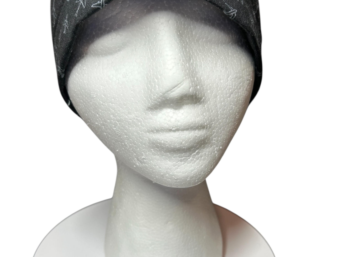 Airplane Print women's ponytail scrub cap with satin lining option