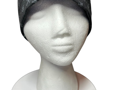 Airplane Print women's ponytail scrub cap with satin lining option