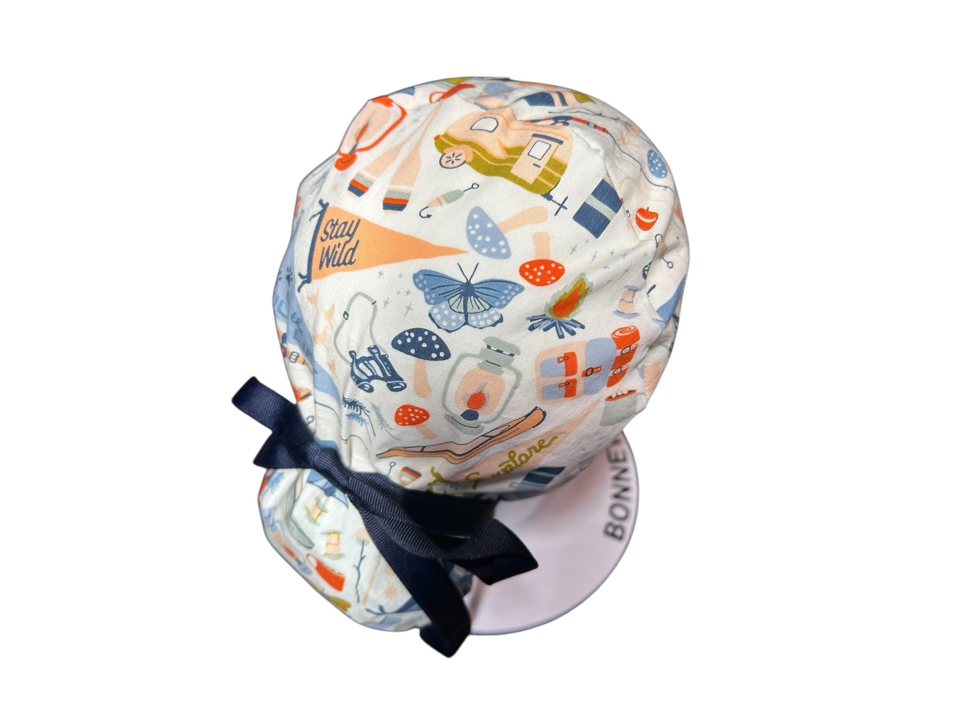 Women’s Camping “Stay Wild” Ponytail Scrub Cap