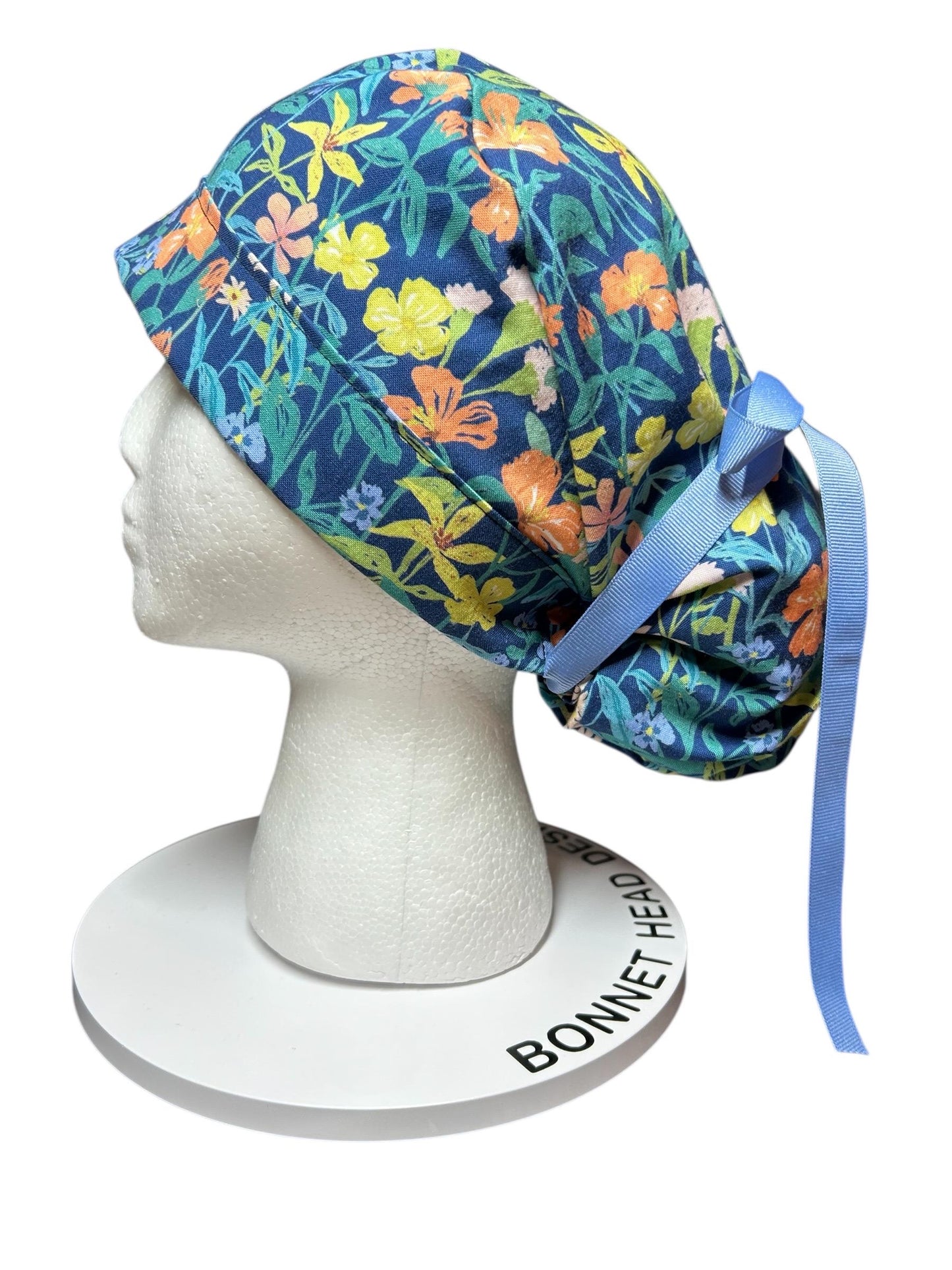 Floral Scrub caps: Hawaiian print