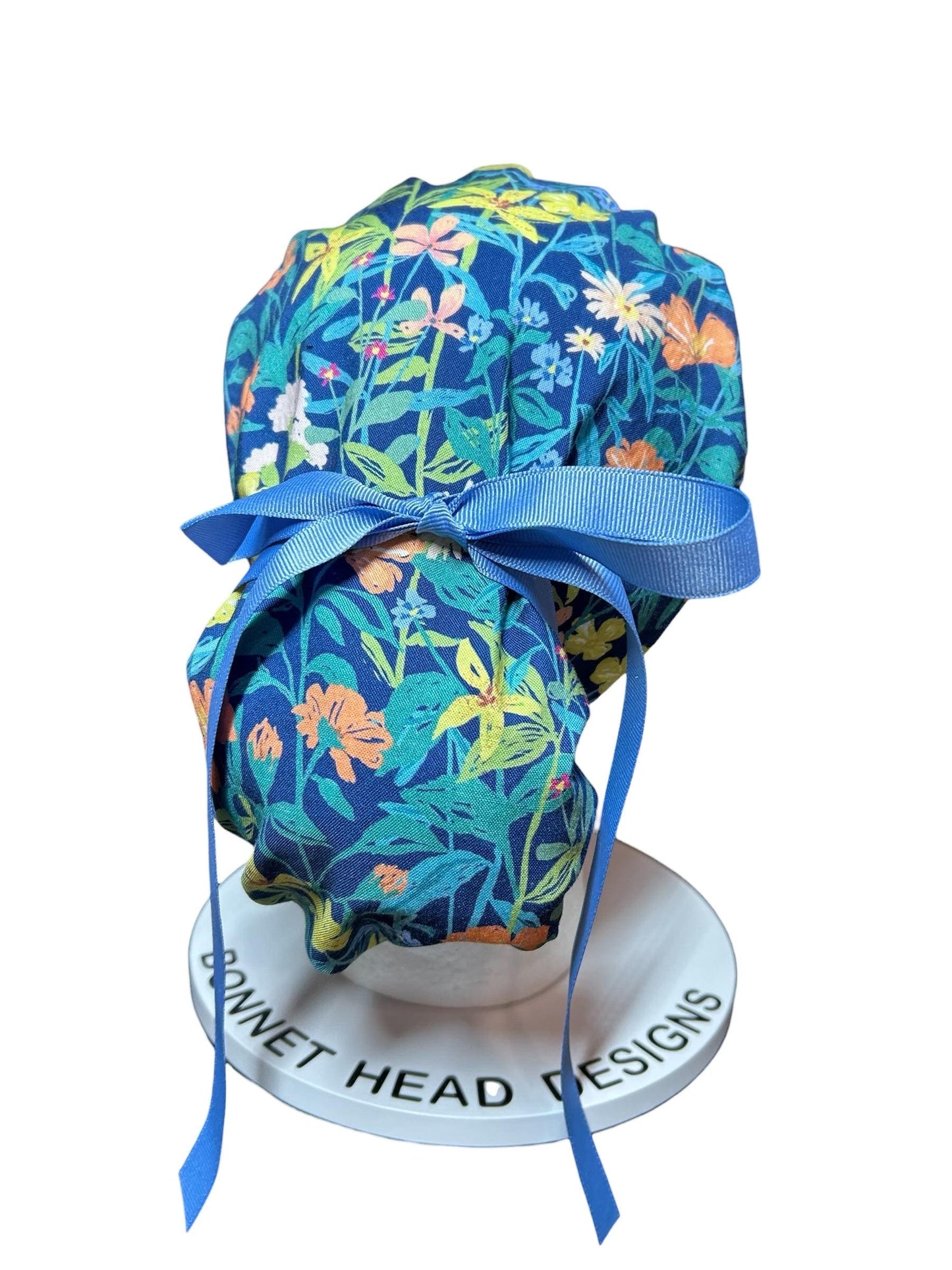 Floral Scrub caps: Hawaiian print
