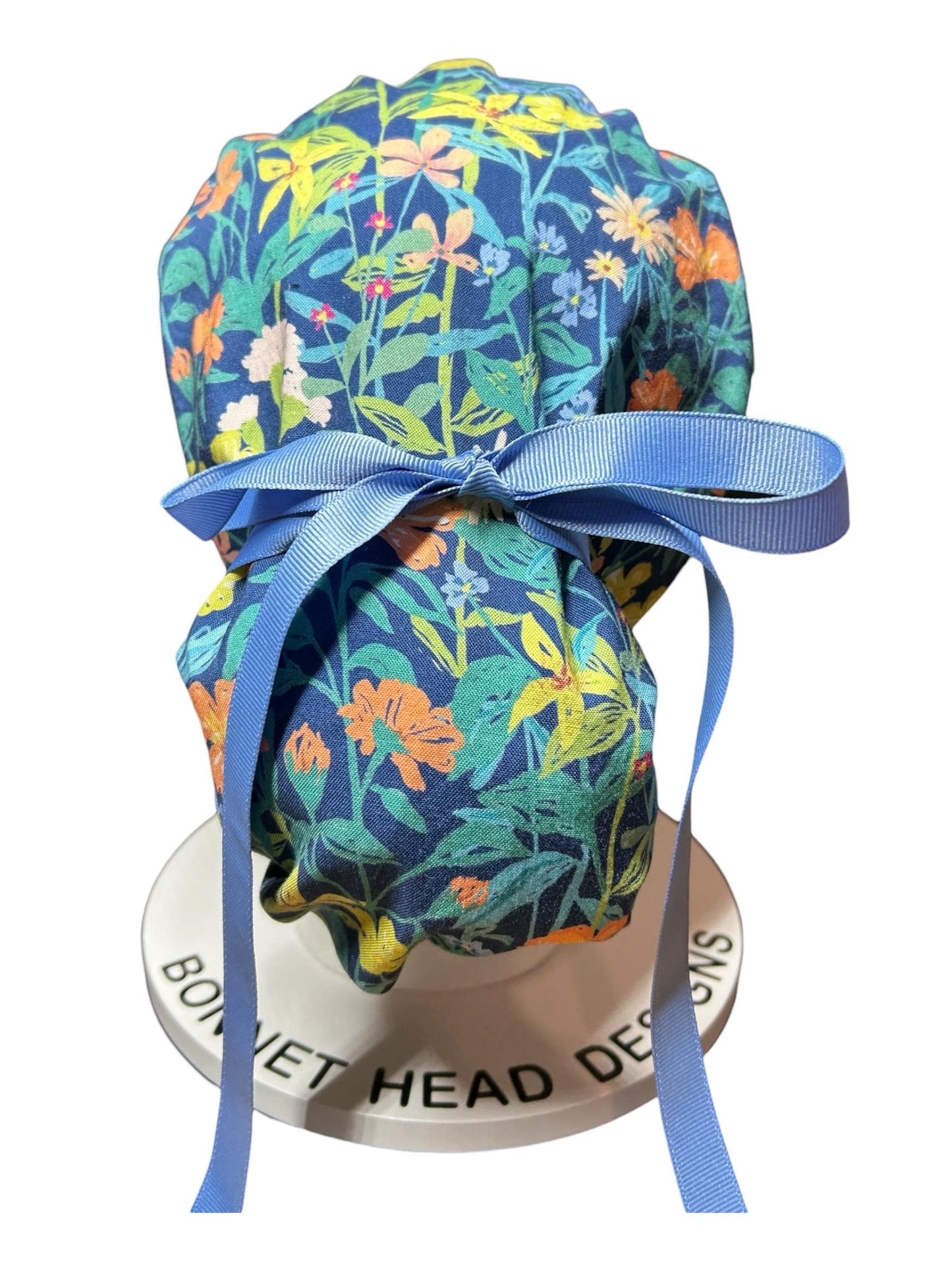 Floral Scrub caps: Hawaiian print