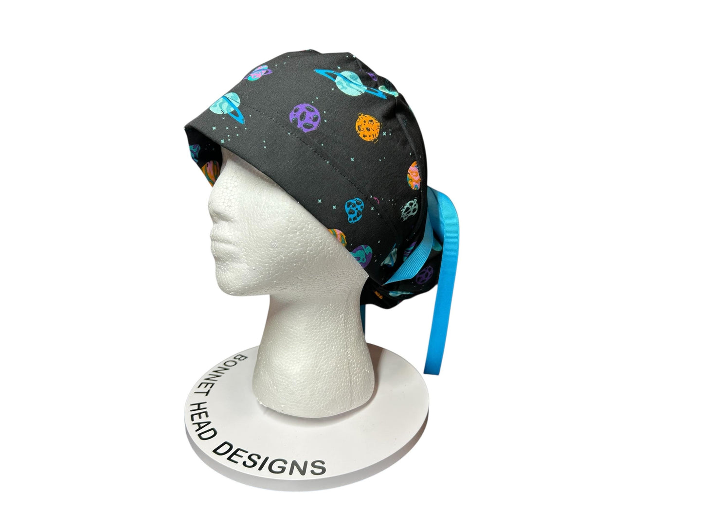 Scrub caps for women: Outerspace theme