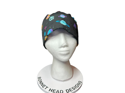 Scrub caps for women: Outerspace theme