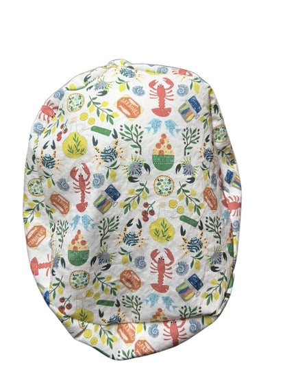 Euro scrub cap Italian themed | Olive Love You fabric | adjustable cap with satin lining option