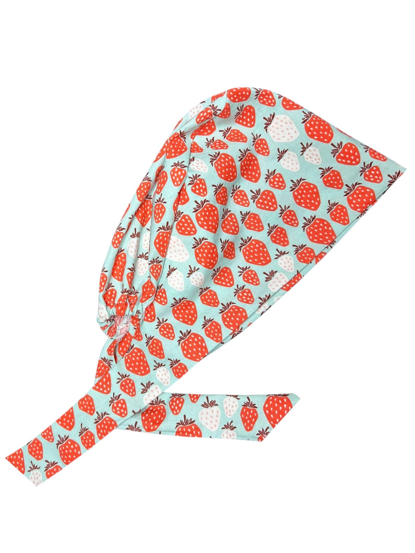 Strawberry Scrub cap: pixie style cap for short or medium hair