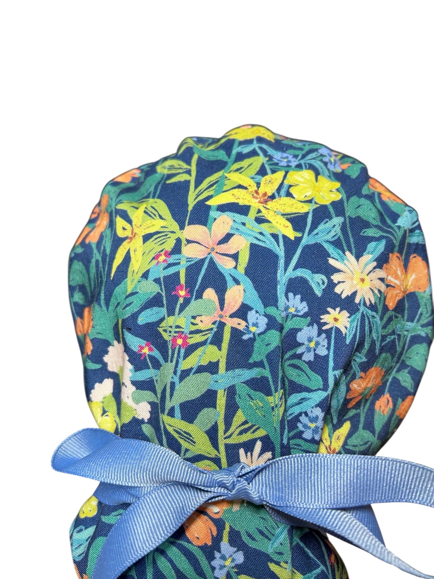 Floral Scrub caps: Hawaiian print