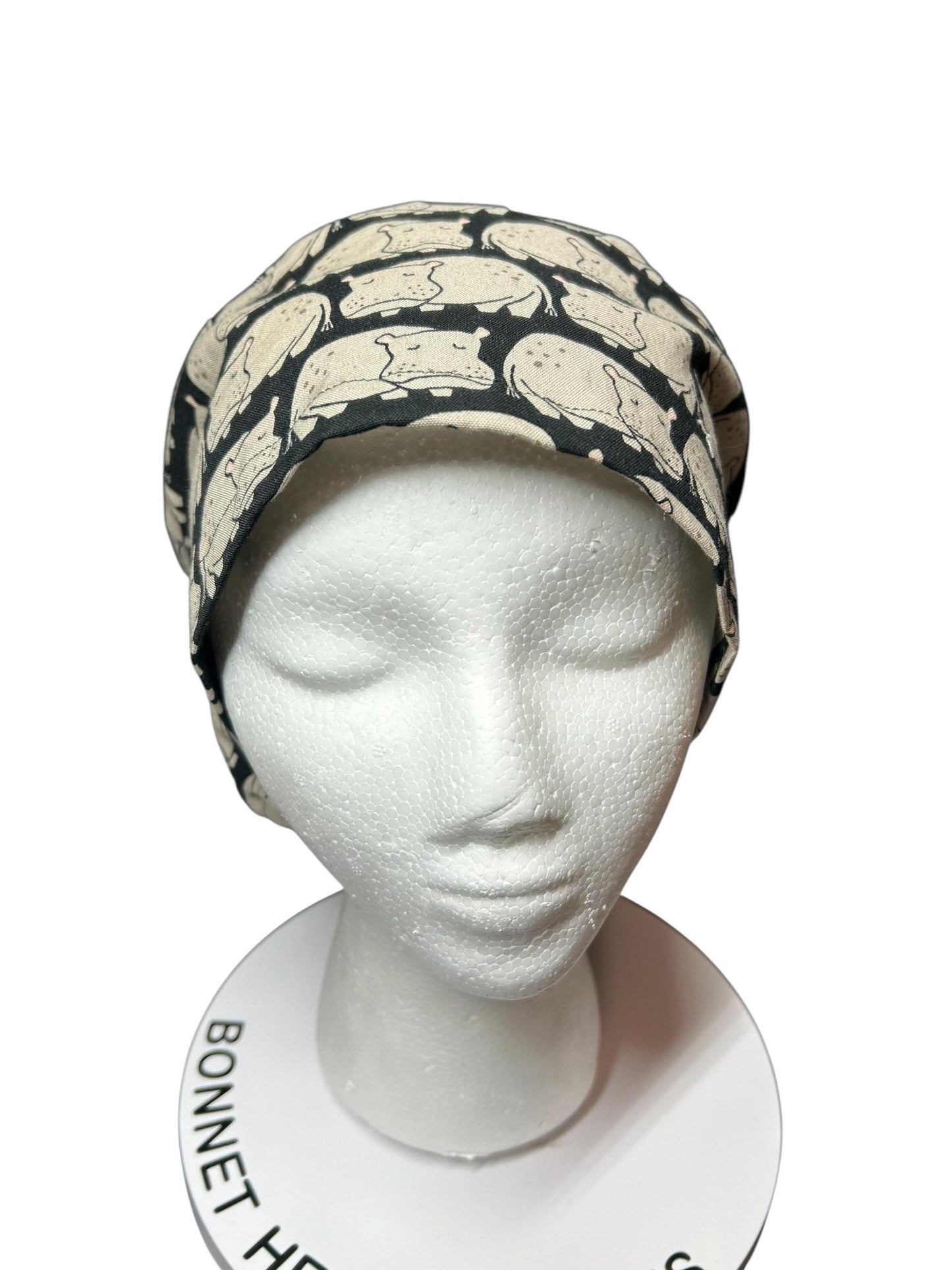 Hippo Euro Scrub Cap | Cotton OR Hat with Satin Lining