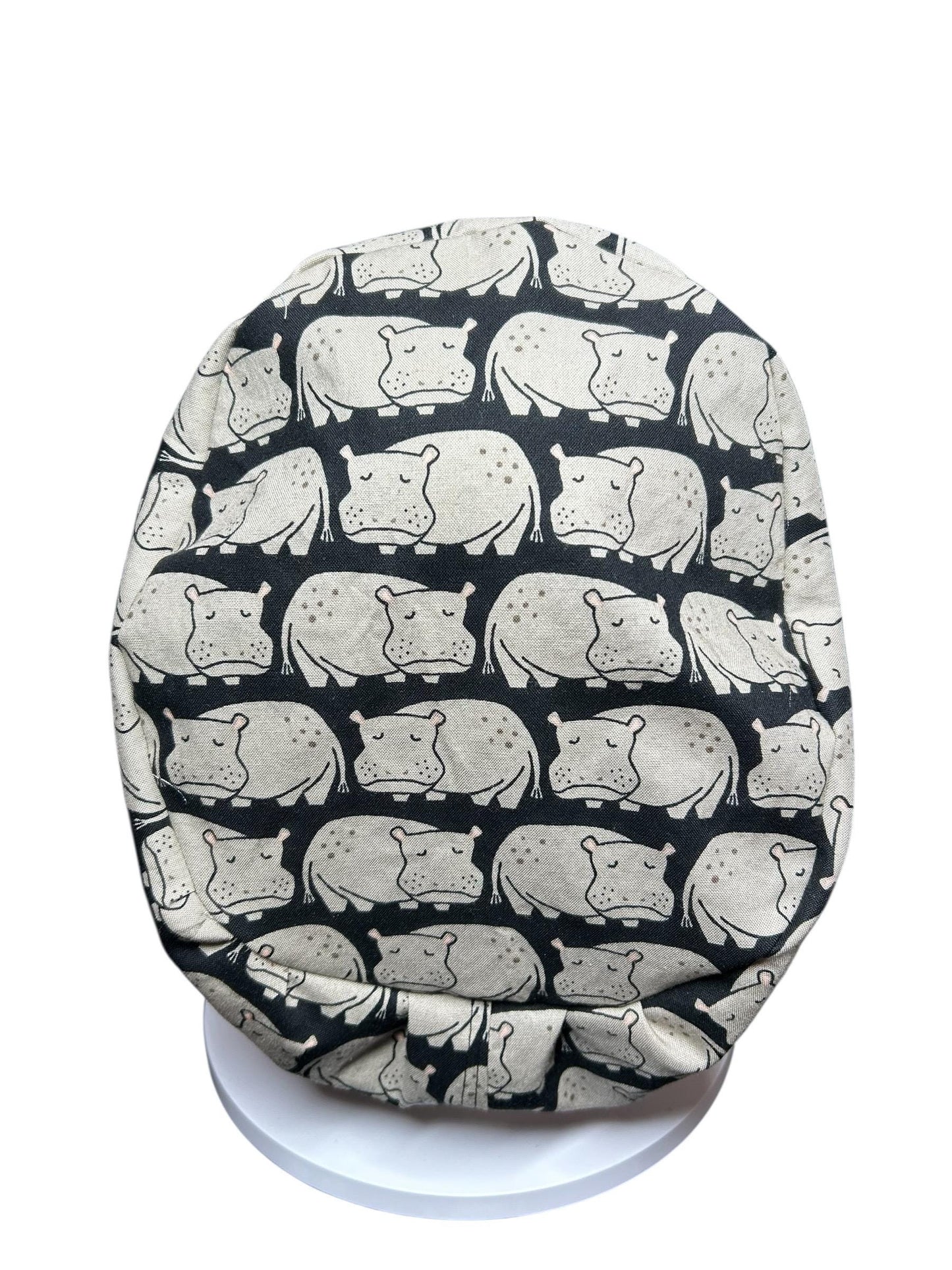 Hippo Euro Scrub Cap | Cotton OR Hat with Satin Lining
