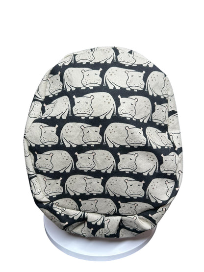 Hippo Euro Scrub Cap | Cotton OR Hat with Satin Lining