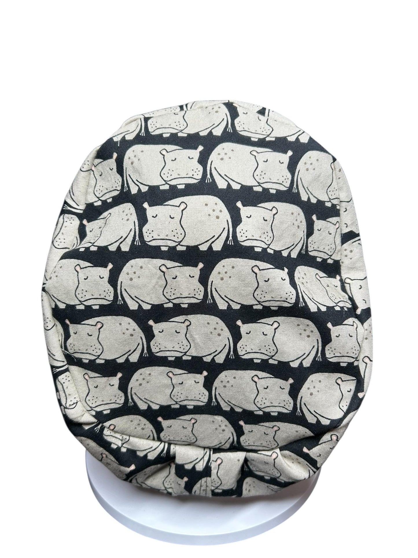 Hippo Euro Scrub Cap | Cotton OR Hat with Satin Lining