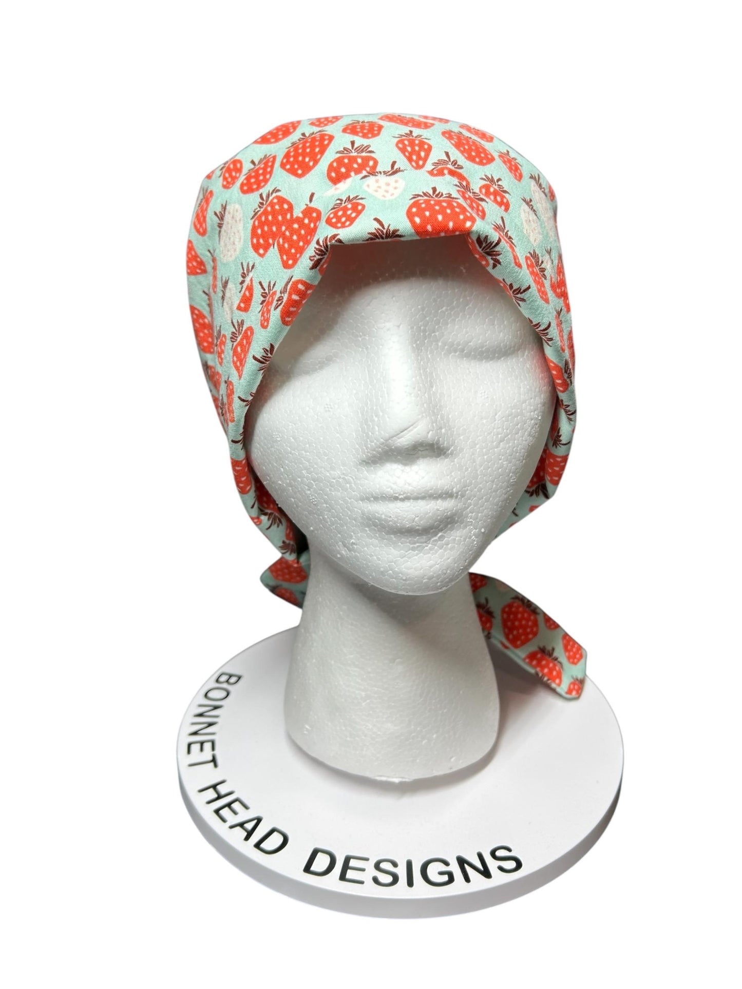 Strawberry Scrub cap: pixie style cap for short or medium hair